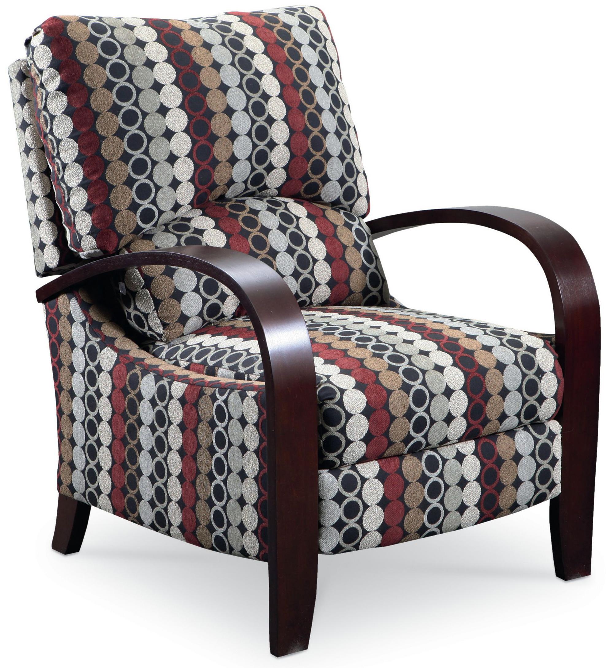 Lane Hi Leg Recliners Contemporary Julia Hileg Recliner with Bentwood